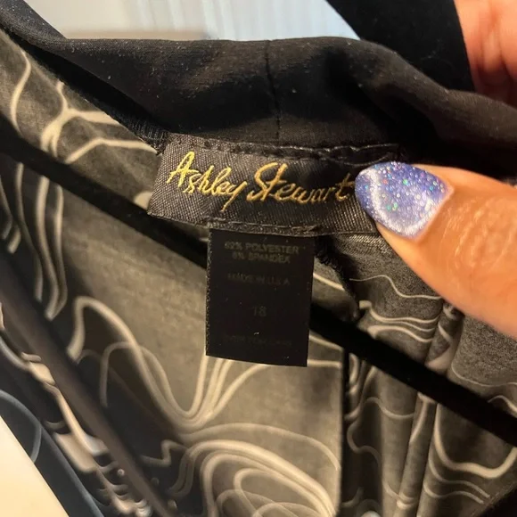 Ashley Stewart Black and white print dress - Picture 2 of 7